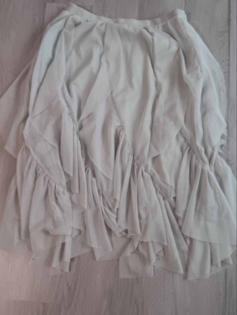 Tiered Ruffle Maxi Skirt in Light Green